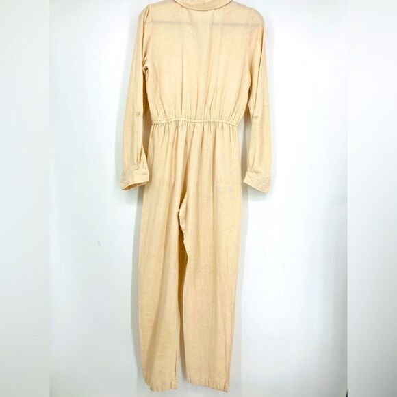 Sincerely Jules 100% Rayon Oatmeal Jumpsuit M - Picture 3 of 6